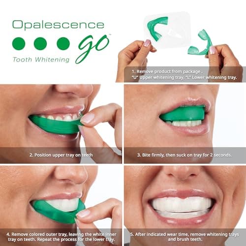 Opalescence Go 15- Prefilled Teeth Whitening Trays Kit - 15% Hydrogen Peroxide - (10 Treatments) Dentist Recomended - Made by Ultradent Products. Teeth Whitening Kit -Mint - 5194-1 view 3