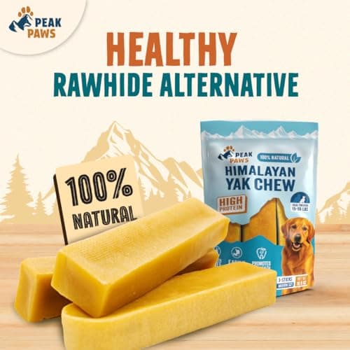 Peak Paws-Himalayan Yak Dog Chew-100% Natural Treat and Long Lasting, High Protein & Low Odor, Grain & Gluten Free, 3Stick, Includes *Free Smart QR Dog Tag (Medium) view 5