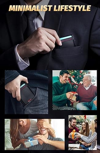 FIYUM Wallet for Men, Mens Wallet with Magnetic Removable Credit Card Holder Pop Up Smart RFID Blocking Slim Leather Cash Slots ID Windows Minimalist Wallet view 7