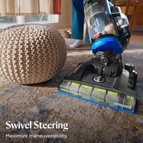 Bissell CleanView Swivel Vacuum with Triple Action Brush Roll, Swivel Steering, Extension Wand, Easy-Empty Dirt Tank, Multi-Cyclonic Suction System view 3