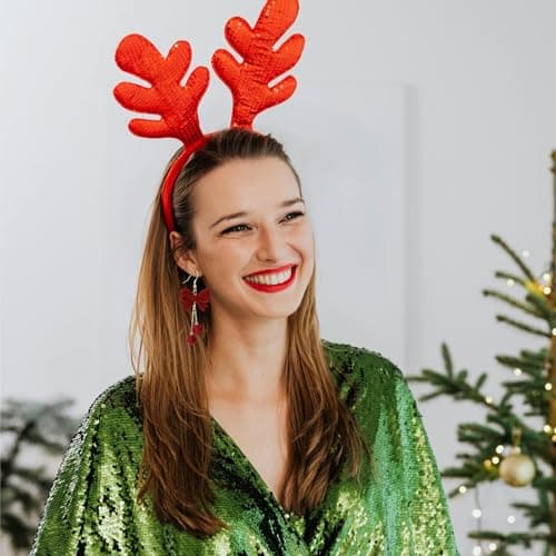 XIUQILAI 14K Gold Plated Heart Earrings for Women, Heart/Flower/Bow/Pearl Earrings Drop Stud Huggie Hoop Earring Hypoallergenic Earrings Christmas Earrings Festival Party Jewelry Gifts for Women view 3