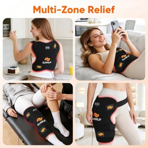 Red Light Therapy for Body, Foldable Therapy Pad for Hip Back Waist Knee | Infrared Light Pad for Men Women Parent Birthday Gifts with Extension Adjustable Strap view 4