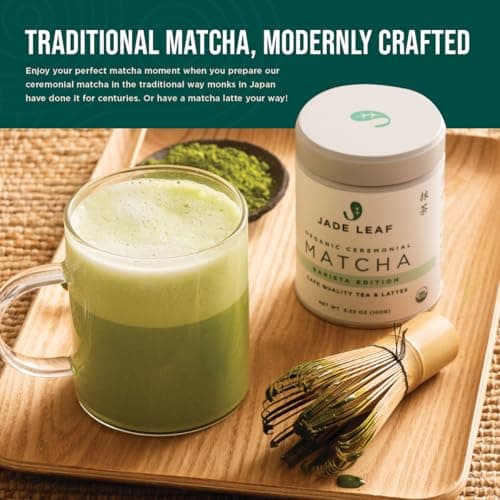 Jade Leaf Matcha - Traditional Bamboo Whisk (Chasen) + Scoop (Chashaku) - Replacement Tea Set For Frequent Green Tea Powder Preparation - Great Gift for Matcha Lovers view 4