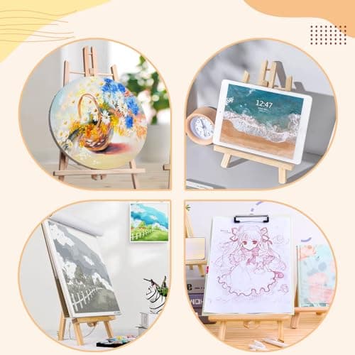 11 in Easel Stand for Painting, Canvases, Art, Crafts, Tabletop Easels, Small Table Top Paint Station for Kids Adults, Portable Display Photo Picture Sign Holder(4 Pack) view 6