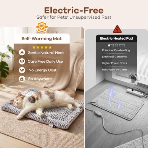 Mora Pets Self Warming Cat Bed Self Heating Cat Pad Pet Mat Indoor Outdoor view 2
