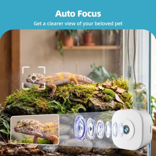 Elelink 3MP 2K Aquarium Camera for Fish Tank, Reptile & Terrarium Camera | Magnetic Mount, Colour Night Vision, Anti-Glare and No Reflection, 2.4GHz & 5GHz WiFi, 24/7 Recording for Lizards Snakes Bird view 6