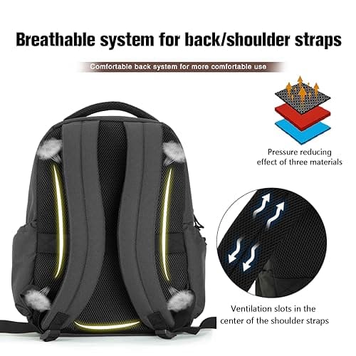 VEAGIA Tactical Travel Laptop Backpacks Large Heavy Duty Work Backpack For Men women Airline Approved (New Black) view 4