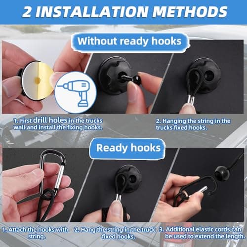 3 Pocket Truck Bed Cargo Net, Heavy Duty Truck Bed Storage Organizer with Super-Stretch Elastic,Universal Cargo Netting for Pickup Trucks SUV RV – Fits Ford F-150 Toyota Tacoma Chevrolet Silverado view 6