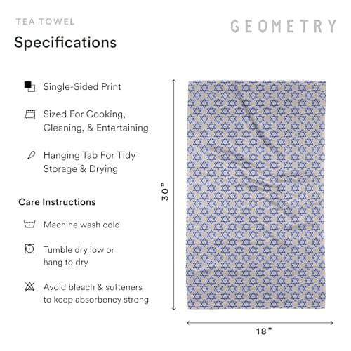 GEOMETRY Christmas Kitchen Towels - Quick Dry Microfiber Cloth Dish Towels for Kitchen Drying - Premium Quick Dry Towel (Davids Star, 1 Pack) view 2