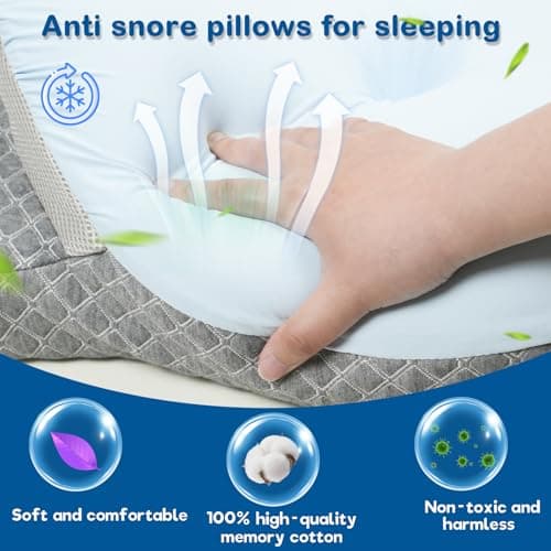 WXLPWXLP Butterfly Ergonomic Neck Pillow, Breathable Cooling Memory Foam Pillow, Relieves Neck Pain, Improves Sleep Breathing, Suitable for Back, Side and Stomach Sleepers, Ideal for Adults view 6