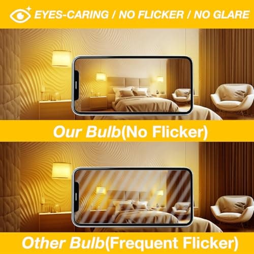 DAYBETTER 20 Pack A19 LED Light Bulbs, 60 Watt Equivalent LED Bulbs, Long Lifespan High Brightness 800LM Warm White 2700K, E26 Standard Base Light Bulbs for Home Bedroom Office, Non-Dimmable view 6