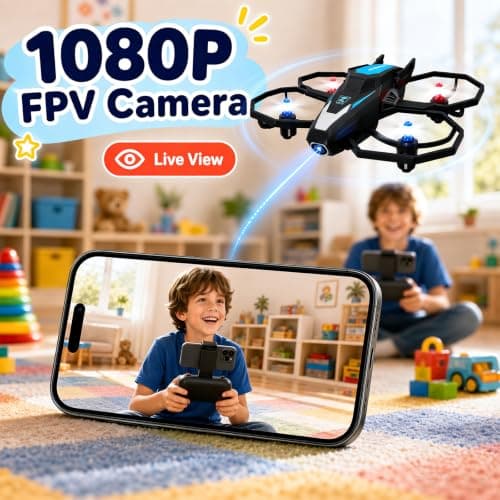 Drones for Kids with 1080P Camera，Remote Control RC Quadcopter for Beginner view 2