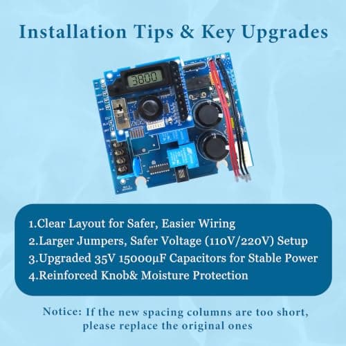 GLX-PCB-RITE Main Circuit Board & GLX-PCB-DSP Display Board，Fits The Hayward/Goldline Aqua Rite Saltwater Chlorinator，for Pool Chlorinators Replacement，Hayward aquarite Circuit Board view 3