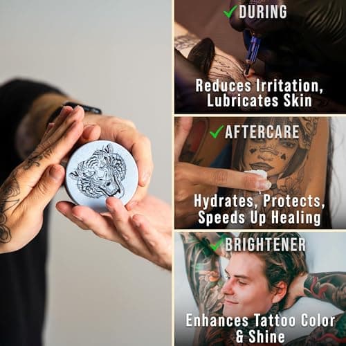 VITIUM Tattoo Butter – Tattoo Aftercare Balm with Organic Plant-Based Ingredients – Deep Moisturizing & Brightening for Vibrant Tattoos – Vegan, Natural, Soothing – Made in Italy - 5oz view 6