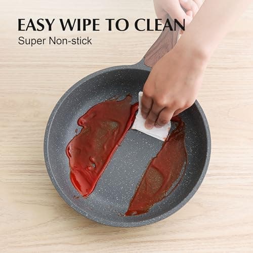 SENSARTE Nonstick Cookware Set 13-Piece, Non Stick Pots and Pans Set with Swiss Granite Coating, Healthy Kitchen Cooking Set, Stay-Cool Handles, PFOA Free view 6