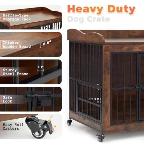 32" Dog Crate Furniture for Small Medium Dogs view 4