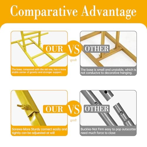 2pcs Curved Wedding Arch Backdrop Stand for Wedding Decor,Metal Balloon Arch for Wedding Ceremony,Bridal Shower,Baby Shower,Engagement Party,Celebration,Garden Climbing Plants Vines 7.8&5.9 FT view 6