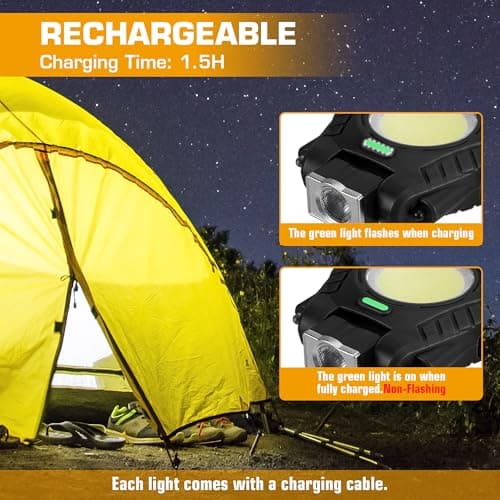 EverBrite Mini Hat Clip Light, Rechargeable Magnetic Keychain Work Light with Sensor Mode, 180° Rotatable Bracket, Bottle Opener, Clip Design - for Hiking, Camping, 6 Modes, Black view 6