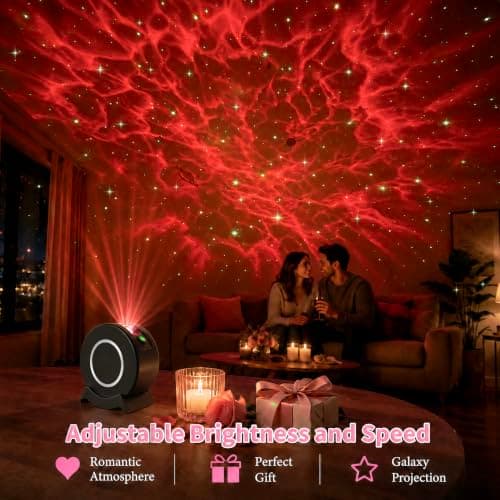 Galaxy Light Star Projector for Bedroom, 360° Night Light with Remote Timer view 6