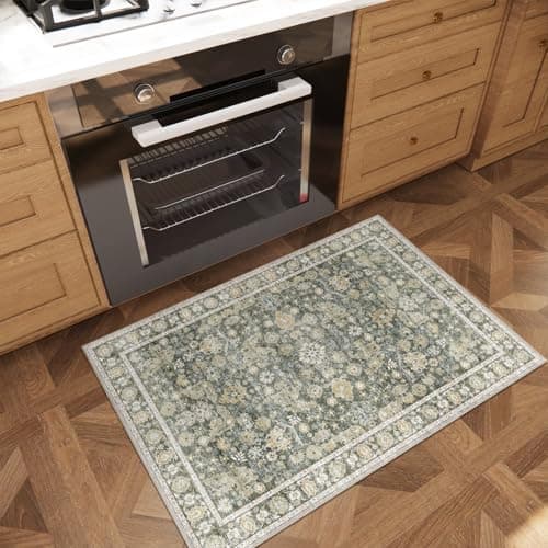 NoiFamo Machine Washable Entryway Small Area Rugs: Soft Non-Slip LowPile Door Mat Indoor Entrance 2x3 ThrowRug for High-Traffic Areas Kitchen, Hallway, Farmhouse Decor view 3