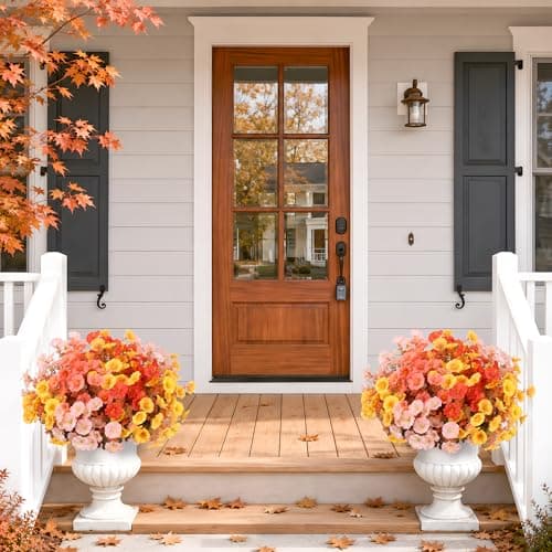 12 Bundles Fall  Artificial Morning Glory Flowers for Outdoors（Fall Mixed4） view 6