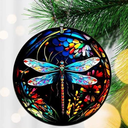Dragonfly Christmas Ornaments 2026, Dragonfly Ornaments for Christmas Tree, Dragonfly Gifts for Women, Unique Christmas Ornaments Beautiful, Dragonflies Gifts view 2