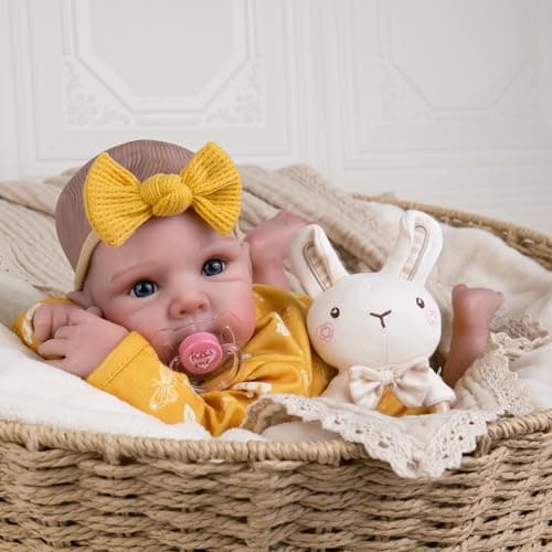 Milidool Lifelike Reborn Baby Dolls - 20 Inch Newborn Baby Doll Girl with Soft Weighted Body, Cute Soft Poseable Realistic Real Life Baby Dolls with Complete Accessories for 3+ Years Old Gifts view 2