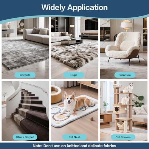 3 in 1 Carpet Rake for Pet Hair Removal, Reusable Pet Hair Remover Broom with 54" Adjustable Long Handle, Dog Cat Carpet Scraper Brush Tool Kit for Cleaning, Dog Fur Broom for Rugs, Mats, Couch view 7