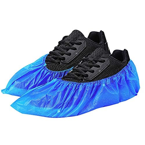 Green Convenience Shoe Covers Disposable Boot Cover Waterproof, Dust proof, 100 Pack(50 Pairs),The Size Fit Most, Non-slip, Blue, Protect Your Shoes, Floor, Carpet view 2