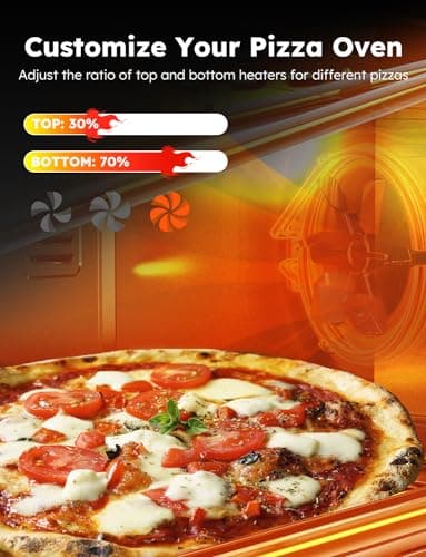 Nuwave Bravo Pro Smart Toaster Oven Countertop, True Air Fryer Combo w/Improved 100% Convection, 35% Crispier, 112 Presets, Customizable Pizza Zones, Integrated Probe, PFAS Free, 30QT, Stainless Steel view 4