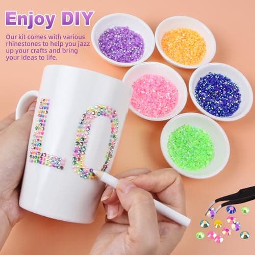 Bedazzling Kit 50000Pcs 28 Colors Jelly Resin Rhinestones view 3