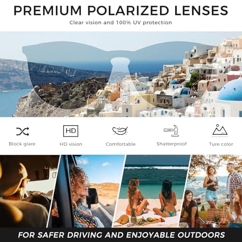 SUNGAIT Premium Vintage Round Sunglasses for Women Men Classic Retro Trendy Style view 4