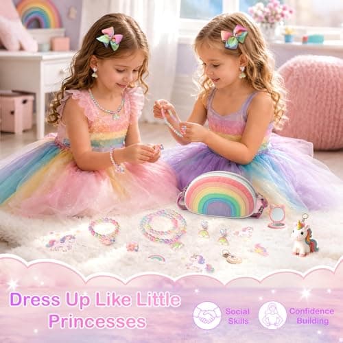 Toddler Purse Christmas Birthday Gifts for Girls 3-8, Dress Up Jewelry Toys view 6