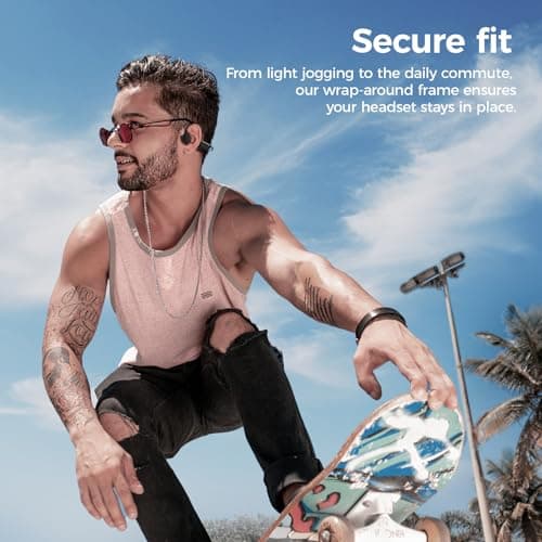 Bone Conduction Headphones, Wireless Bluetooth Open-Ear Sports Headphones with Mic, Type-C Quick Charging Long Battery Life, Upgrade Waterproof Earphones for Running, Walking, Cycling, Workout, Gift view 5