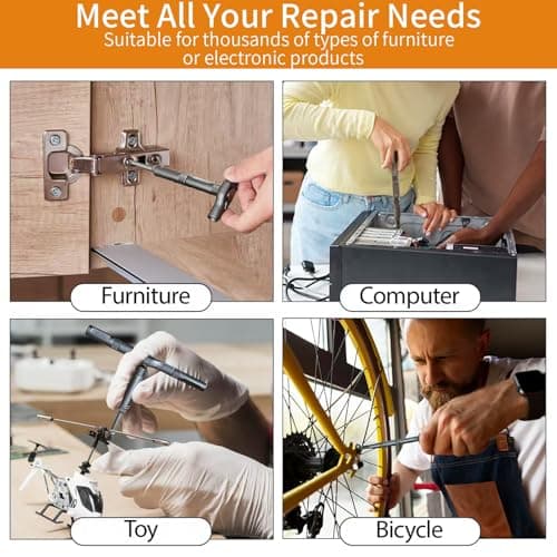 24 in 1 Magnetic Ratchet Screwdriver Set, Multi Bit DIY Magnetic Screwdriver Set with Detachable Ratchet Handle, Portable Precision Repair Tool Kit for Furniture, Electronics, Bicycle view 5