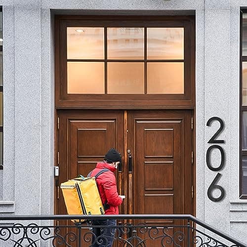 10 Inch Floating Black House Number for Outside | Large House Numbers Modern | Address Number/Door Garage Gate |911 Visibility Signage (9) view 4