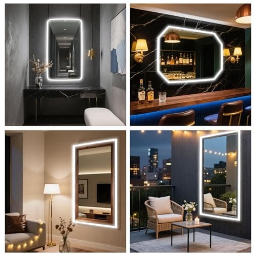 XINGZHI Vanity Mirror Lights, 13FT White LED Light Strip with Button Control & Dimming, USB Powered Makeup Lighting for Vanity Table, Bathroom & Bedroom Mirror Lights Stick on(Mirror Not Included) view 7