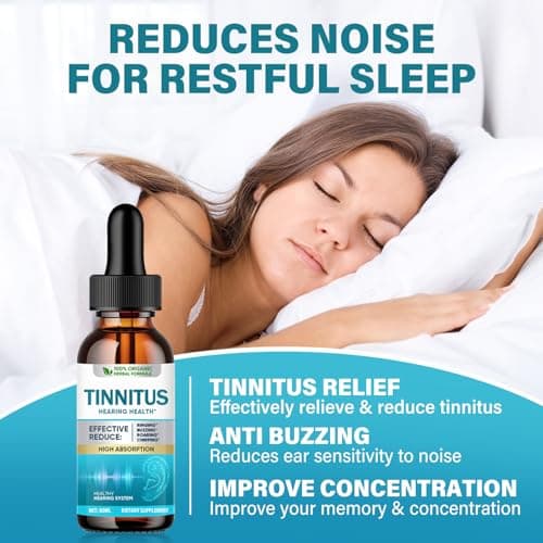 Tinnitus Relief for Ringing Ears, Natural Tinnitus Support Drops, Effective Support for Men & Women view 2