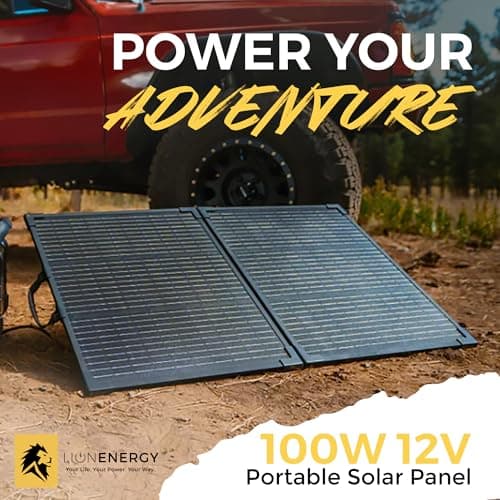 Lion Energy Folding Solar Panel 100 Watt 12 Volt for RV, Off-Grid, Camping, Travel view 4