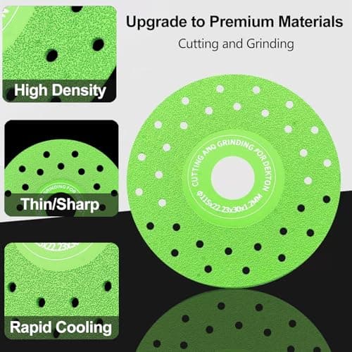 3pcs 4.5-Inch Porous Rock Plate Grinding Discs (for Angle Grinders) Glass Cutting Discs, Ceramic Marble Tile Cutting Discs view 3
