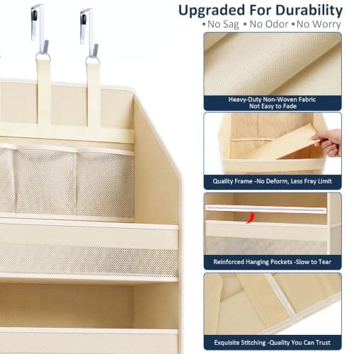 Over the Door Organizer, 6-Shelf Hanging Closet Storage with 13 Mesh Pockets view 4
