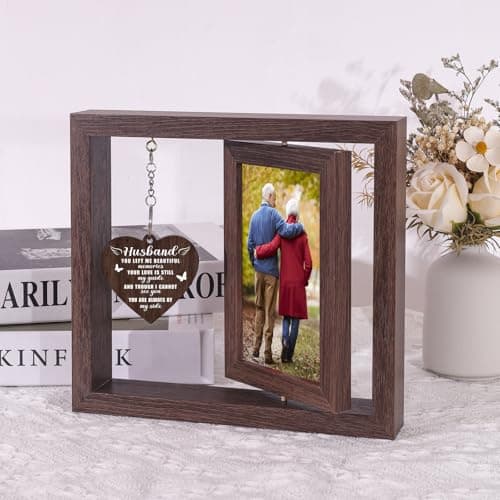Boiveco Memorial Gifts for Loss of Husband, Sympathy Gift for Loss of Husband Memorial Picture Frame, In Memory of Husband Grief Remembrance Bereavement Gifts for Loss of Husband, Display Two 4x6 Photos view 2