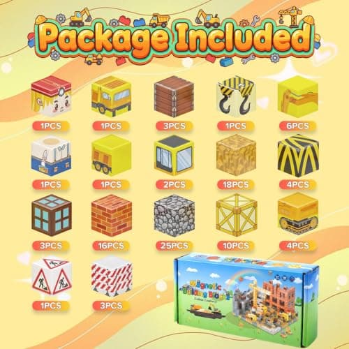 100-Piece Magnetic Building Blocks for Kids STEM Learning Toy view 2