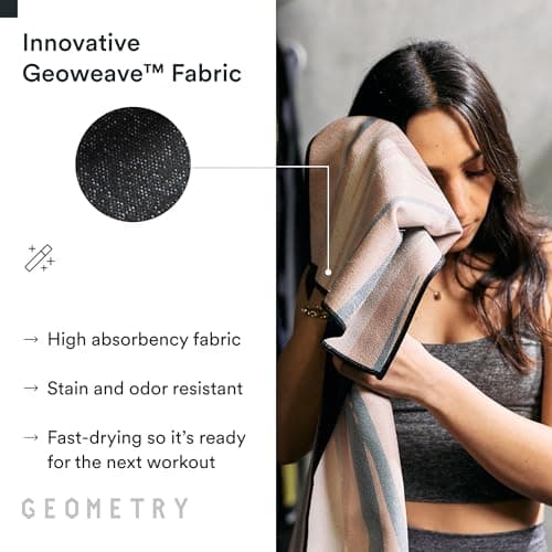 GEOMETRY Gym Towels for Working Out - Compact & Quick Dry, Super Absorbent Double-Sided Microfiber Sweat Towel – Premium Microfiber for Gym - Freckles, 16" x 30", 1 Piece view 6