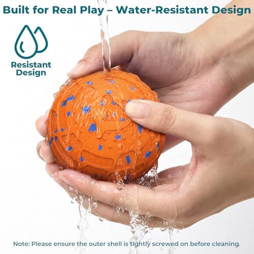 KITPLUS Smart Interactive Dog Toy Ball – Automatic Moving, Bouncing & Rolling, 3 Modes, Chew-Proof E-TPU Shell, Waterproof, Rechargeable,Dog Ball for Medium and Large Dogs, Orange view 7