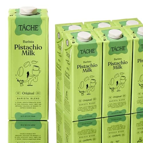 Táche Pistachio Milk, Original Vegan Barista Pistachio Creamer with No Added Oil, Frothy, Perfect Pistachio Cream for Coffee and Lattes, Plant-Based Dairy Alternative, (32oz, 6-Pack) — image 1