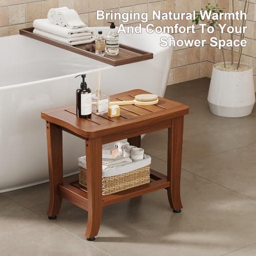 Jekruiet 201 Teak Shower Bench view 5