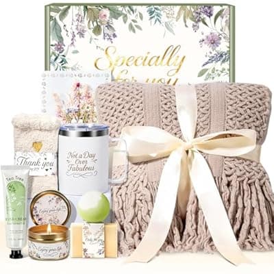 Mothers Day Gift for Mom, Birthday Gifts for Women, Gift Basket for Her Get Well Soon Gift, Thinking of You Gift Set Care Package Spa Gifts for Women, Gift Box for Grandma Adults Mom