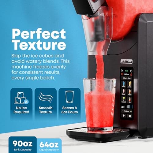 Iceman by Chefman Slush-Ease MAX 90oz Slushie Machine, 64oz Liquid Capacity Frozen Drink Maker & Slushy Machine with 5 Presets and LED Display, Perfect for Frozen Margaritas, Frappes, Smoothies view 5