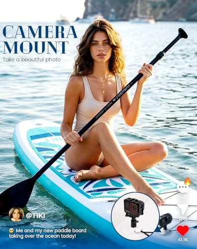 FunWater Inflatable Stand Up Paddle Board with Beginners SUP Accessories view 4
